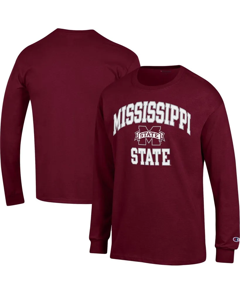 Men's Champion Maroon Mississippi State Bulldogs High Motor Long Sleeve T-shirt