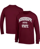 Men's Champion Maroon Mississippi State Bulldogs High Motor Long Sleeve T-shirt