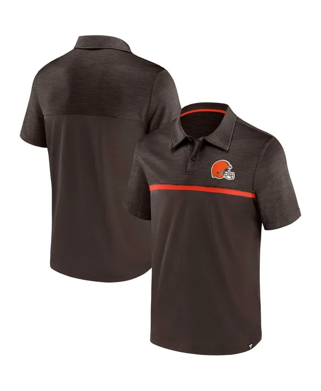 Nike Men's Brown Cleveland Browns Sideline Lockup Performance Polo