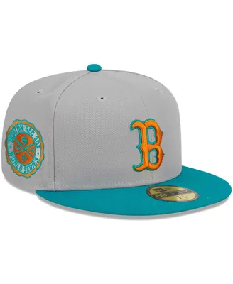 Men's New Era Gray, Teal Boston Red Sox 59FIFTY Fitted Hat