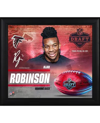 Bijan Robinson Atlanta Falcons Facsimile Signature Framed 15" x 17" 2023 Nfl Draft Day Collage