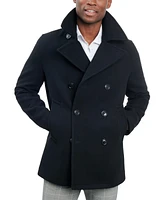 London Fog Men's Double-Breasted Wool Blend Peacoat