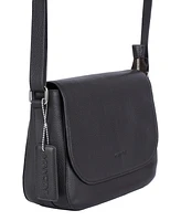 Mancini Pebbled Collection Amy Leather Crossbody Bag