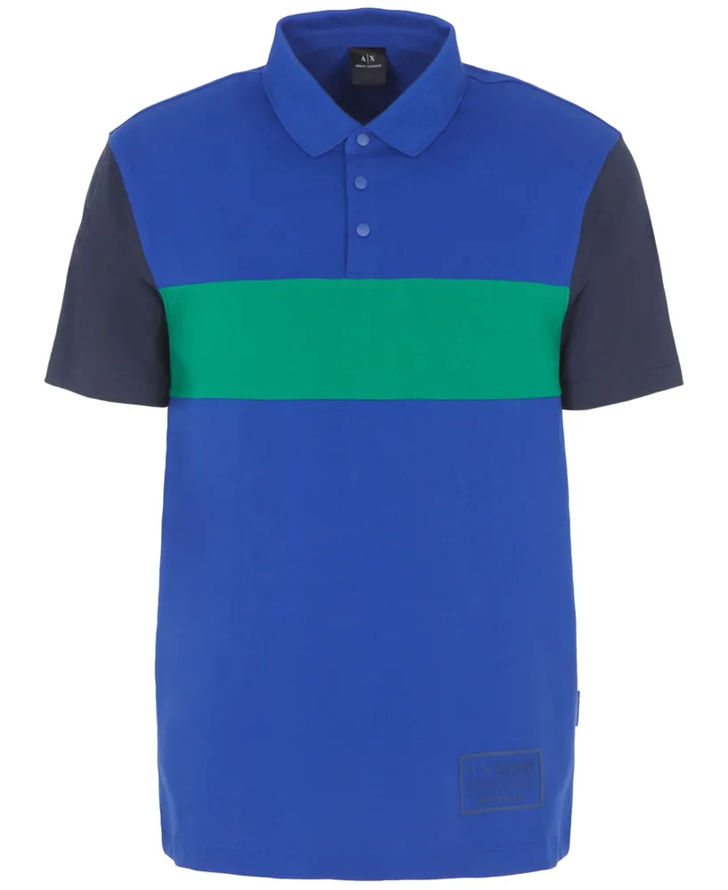 A|X Armani Exchange Men's Colorblocked Polo Shirt