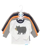 Hudson Baby Toddler Boys Long Sleeve T-Shirts, Woodland