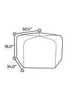 Studio Living 18"H Polyester Pentagonal Milo Ottoman