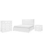 Summerland 3pc Bedroom Set (California King Upholstered Bed, Chest, Nightstand)