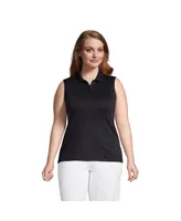 Lands' End Plus Sleeveless Supima Cotton Polo Shirt