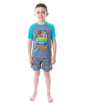 Scooby-Doo Boys Scooby Doo Pajamas Mystery Machine T-Shirt and Shorts 2 Pc Pajama Set