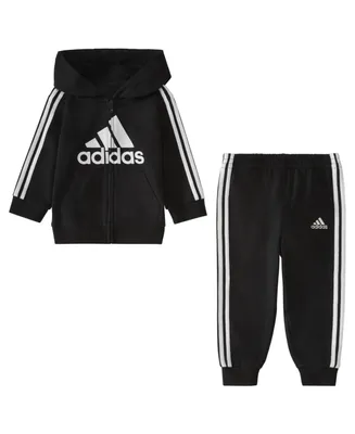 adidas Baby Boys Hooded French Terry Jacket and Joggers, 2 Piece Set