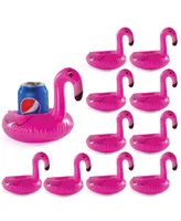 24 Drink holders drink floaties, flamingo inflatable floating drink cup holder, pool and bath toys for the pool, jacuzzi