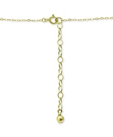 Giani Bernini Cubic Zirconia Bezel Curved Bar Collar Necklace, 16" + 2" extender, Created for Macy's