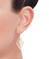 Italian Gold Openwork Orbital Geometric Drop Earrings in 14k Gold