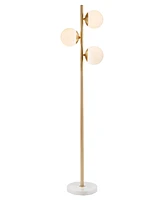 Ink+Ivy Holloway 3-Globe Light Floor Lamp with Marble Base
