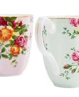 Royal Albert Old Country Roses Mug 13.5 Fluid oz, 4 Piece Set, Service for 4