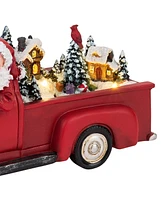 Mr. Christmas 11" Animated Musical Resin Truck, Santa