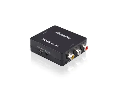 Xtrempro 61085 Hdmi to Av Converter, Hdmi to Rca, 3RCA 1080p Av Cvbs Composite Video Audio Adapter - Black