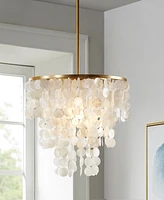 Ink + Ivy Isla Layered Capiz Chandelier