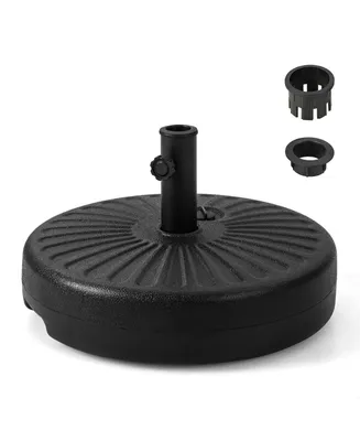 Costway 20'' Patio Fillable Round Umbrella Base Stand Holder Fit Pole 1.5''/1.9'' Outdoor