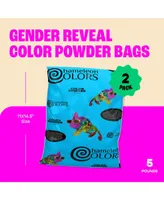 Chameleon Colors Blue Gender Reveal Powder - Easy-Open Bags of Blue Color Chalk Powder