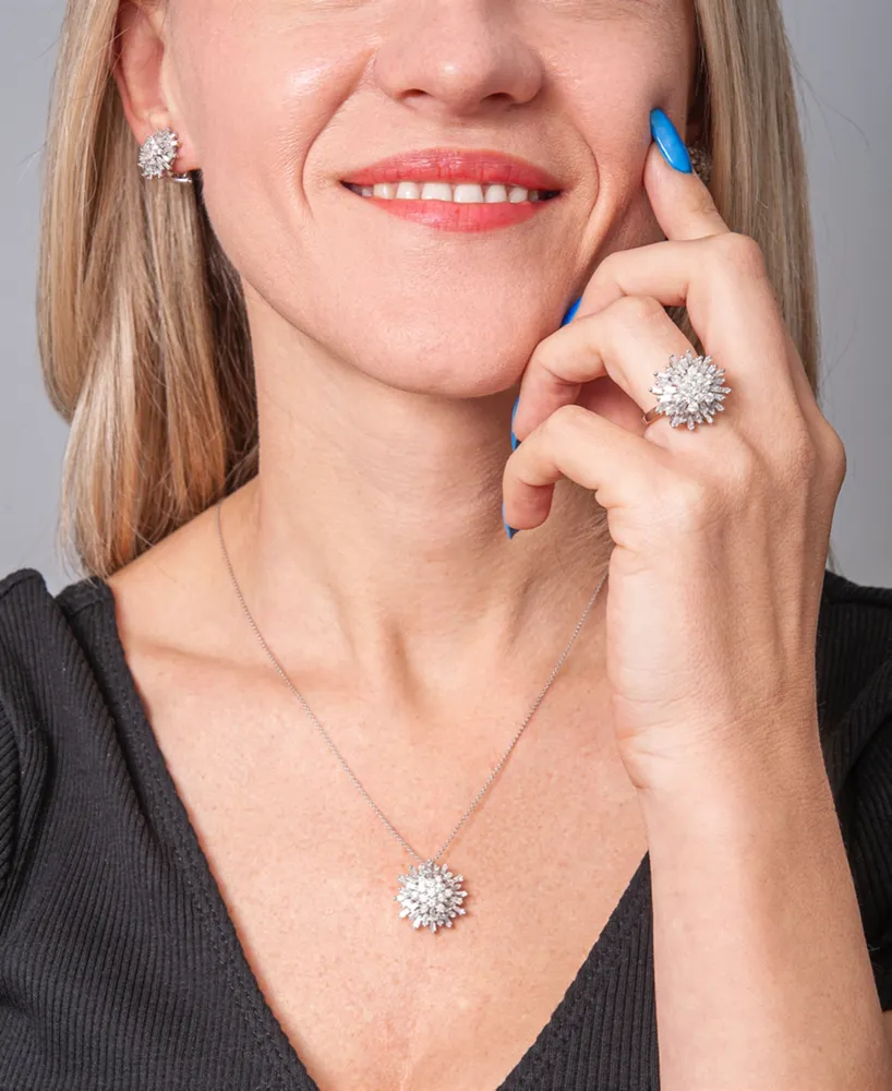 Wrapped in Love Diamond Starburst Cluster Ring (1-1/2 ct. t.w.) in 14k White Gold, Created for Macy's