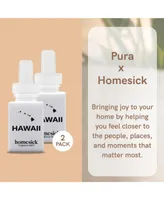 Pura Homesick Home Scent Refill - Hawaii - Smart Home Air Diffuser Fragrance - Up to 120-Hours of Luxury Fragrance per Refill