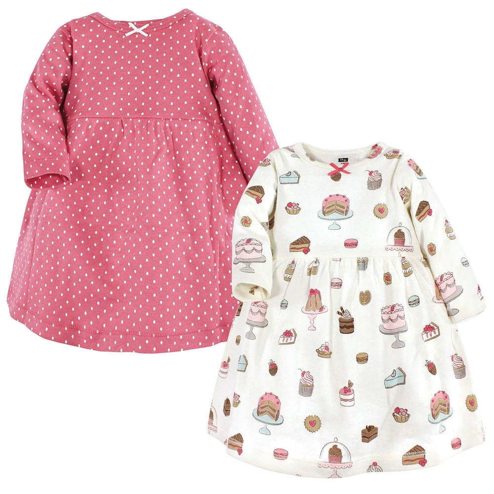 Hudson Baby Girls Cotton Dresses, Sweet Bakery