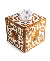 Jodhpur Wood Inlay Tissue Box Cover, Small