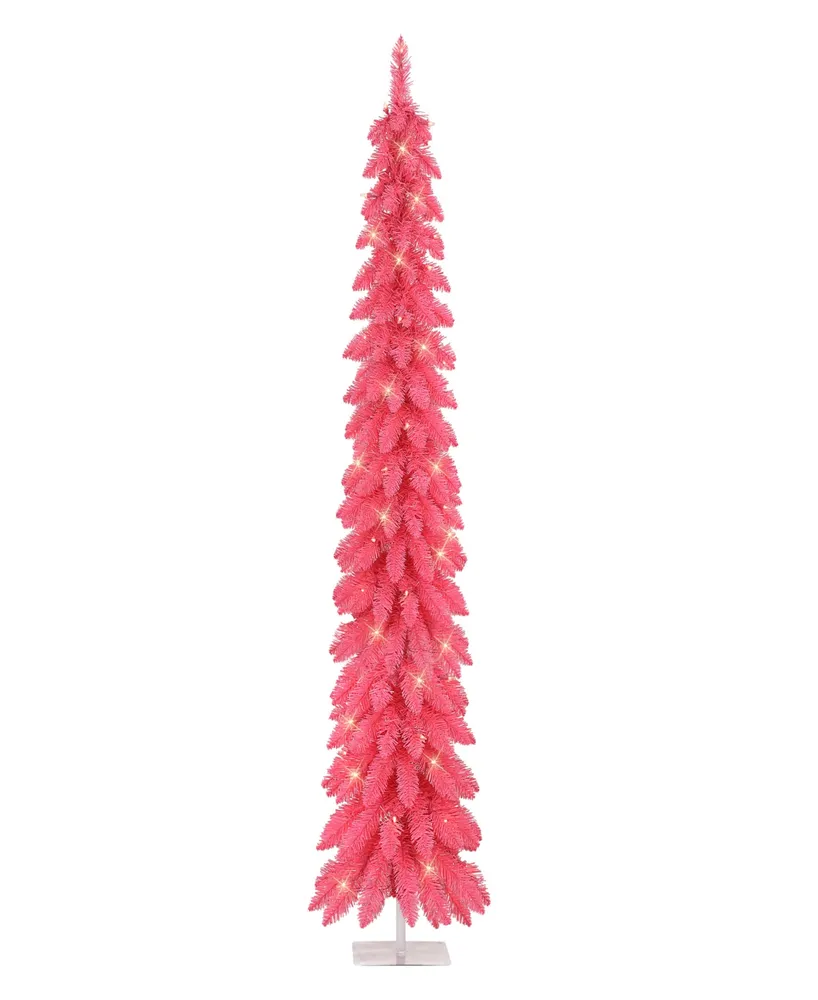 Puleo 6' Pre-Lit Alpine Artificial Pencil Tree