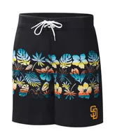 Men's G-iii Sports by Carl Banks Black San Diego Padres Breeze Volley Swim Shorts