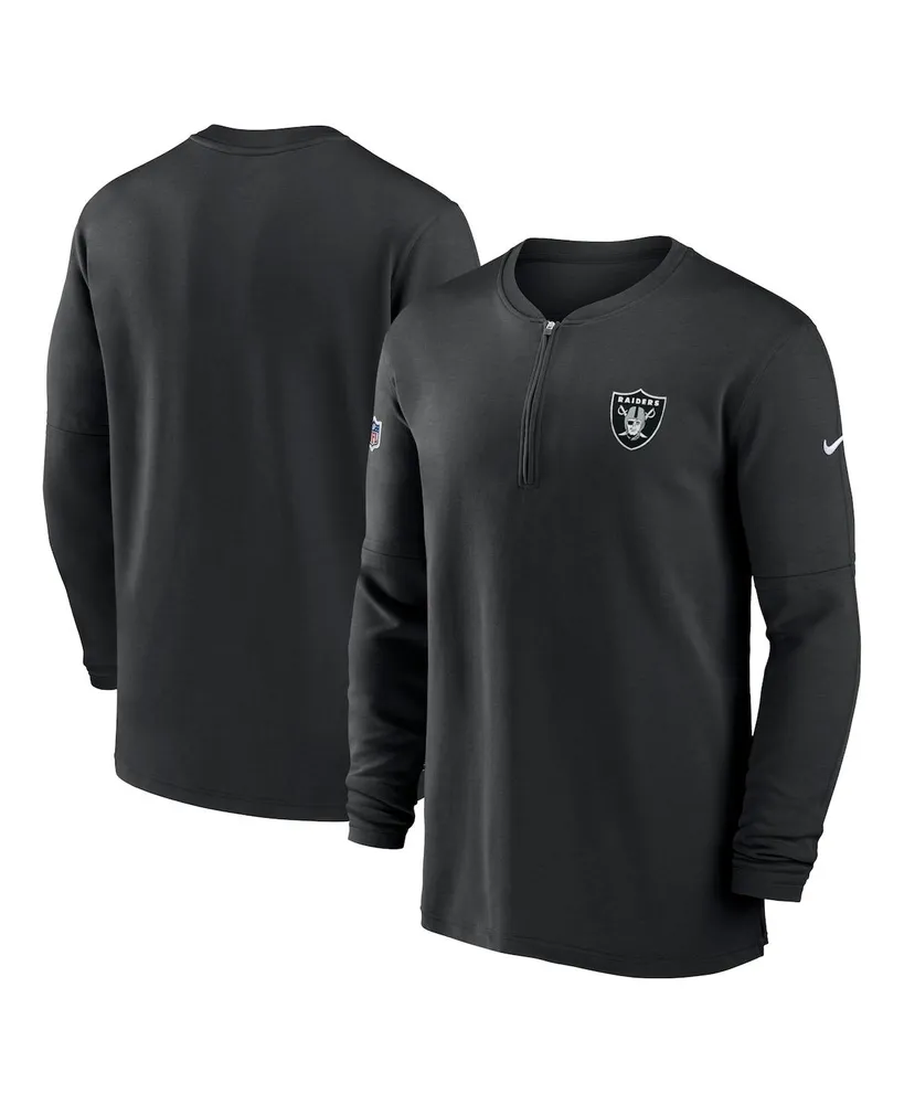 Men's Nike Black Las Vegas Raiders 2023 Sideline Performance Long Sleeve Quarter-Zip Top