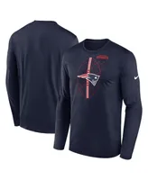 Men's Nike Navy New England Patriots Legend Icon Long Sleeve T-shirt