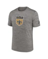 Men's Nike Heather Charcoal New Orleans Saints 2023 Sideline Alternate Logo Performance T-shirt