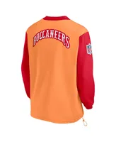 Men's Nike Orange Tampa Bay Buccaneers Throwback V-Neck Pullover Windbreaker