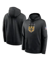 Men's Nike Black New Orleans Saints 2023 Sideline Club Alternate Tri-Blend Pullover Hoodie