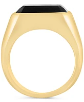 Effy Men's Onyx Ring in 14k Gold-Plated Sterling Silver