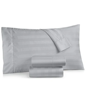 Last Act! Charter Club 1.5" Stripe 550 Thread Count 100% Cotton 3-Pc. Sheet Set, Twin, Exclusively at Macy's