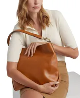 Lauren Ralph Kassie Large Leather Shoulder Bag