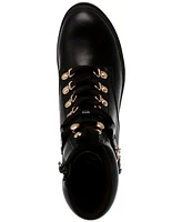 Wild Pair Women's Bridgitt Lace-Up Side-Zip Lug-Sole Booties, Created for Macy's