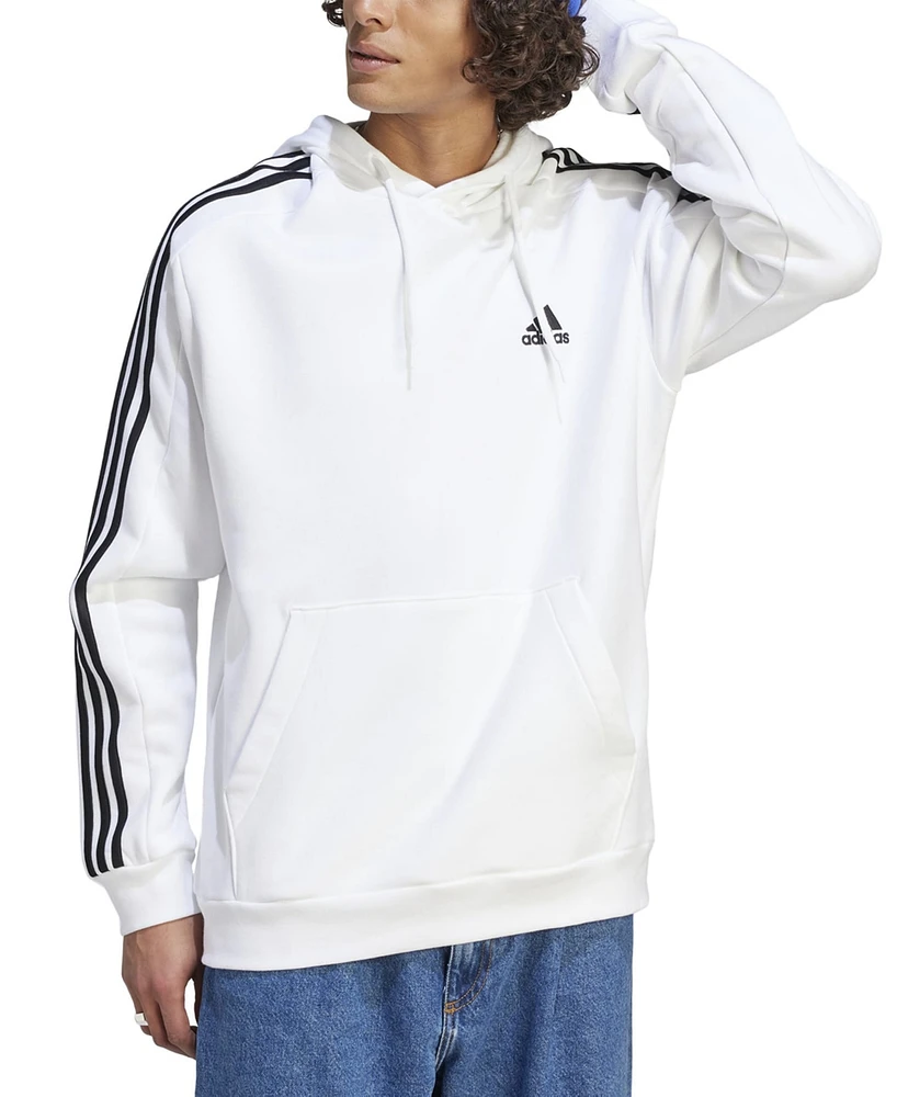 adidas Men's Essentials 3-Stripes Regular-Fit Fleece Hoodie, Regular & Big Tall