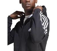 adidas Men's Essentials 3-Stripes Regular-Fit Full-Zip Fleece Hoodie, Regular & Big Tall