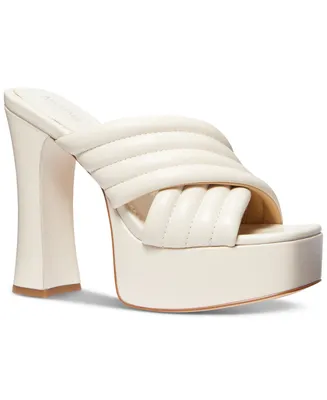 Michael Kors Portia Slip-On Quilted Platform Sandals