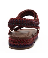 Arezzo Women's Mya Woven Footbed Sandals