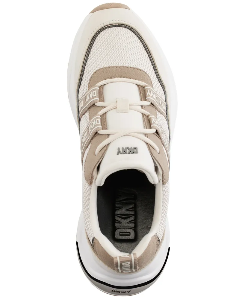 Dkny Women's Aislin Lace-Up Logo-Strap Sneakers