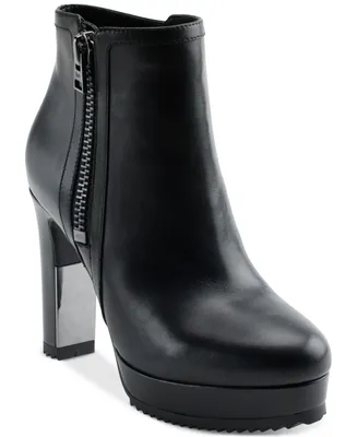 Dkny Women's Liana Zipper Platform Ankle Booties