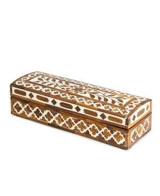 Jodhpur Wood Inlay Decorative Jewelry Box, Small