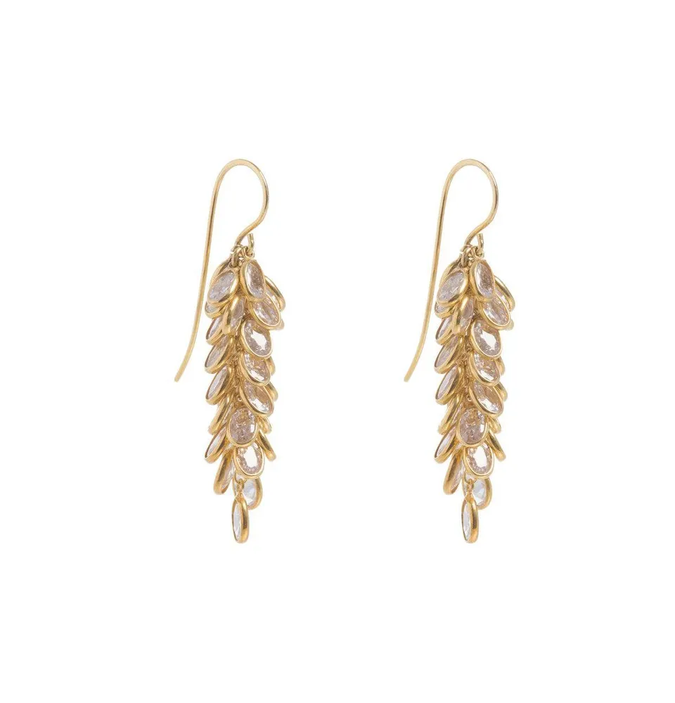 22CT Gold Midi Crystal Drops Earrings