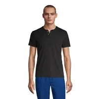 Lands' End Men's Short Sleeve Super-t Henley