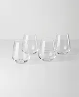 Oneida Mingle Stemless Wine Glasses, Set of 4