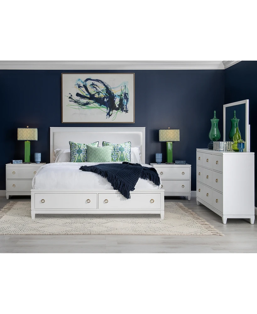 Summerland 3pc Bedroom Set (California King Upholstered Storage Bed, Dresser, Nightstand)